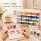 CozyBead 221-Color Bottle Bead Set in a creative workspace
