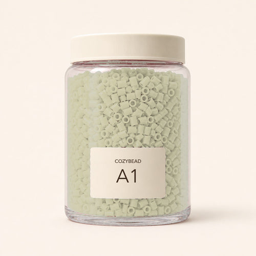 CozyBead A1 MARD single-color fuse beads in a premium clear jar