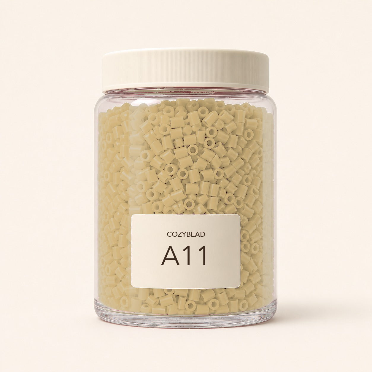 CozyBead A11 MARD single-color fuse beads in a premium clear jar