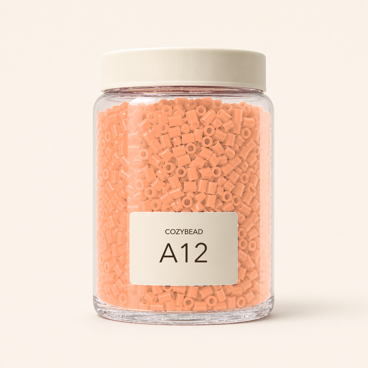 CozyBead A12 single-color fuse beads in premium clear jar