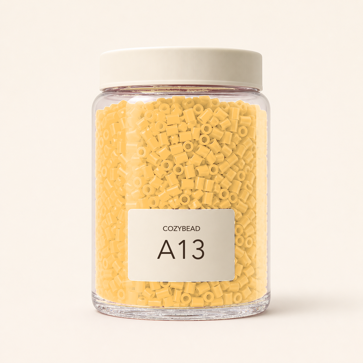 CozyBead A13 single-color fuse beads in premium clear jar