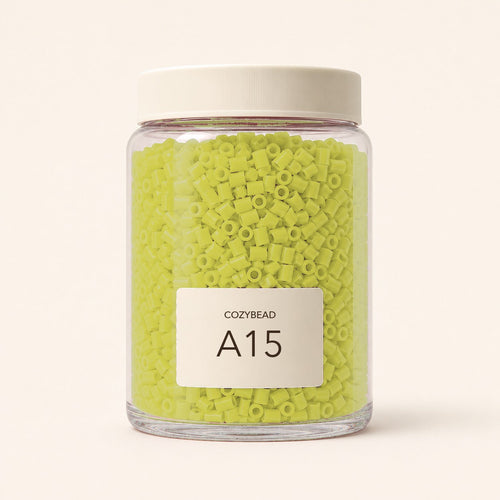 CozyBead A15 MARD single-color fuse beads in a premium clear jar