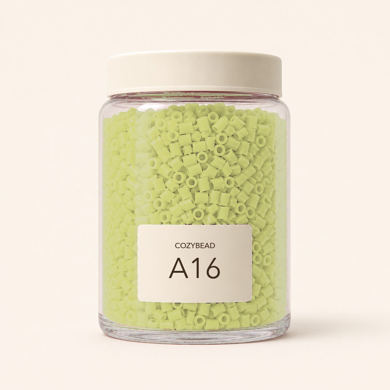 CozyBead A16 MARD single-color fuse beads in a premium clear jar
