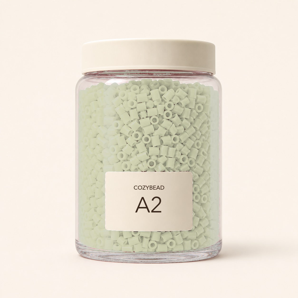 CozyBead A2 MARD single-color fuse beads in a premium clear jar
