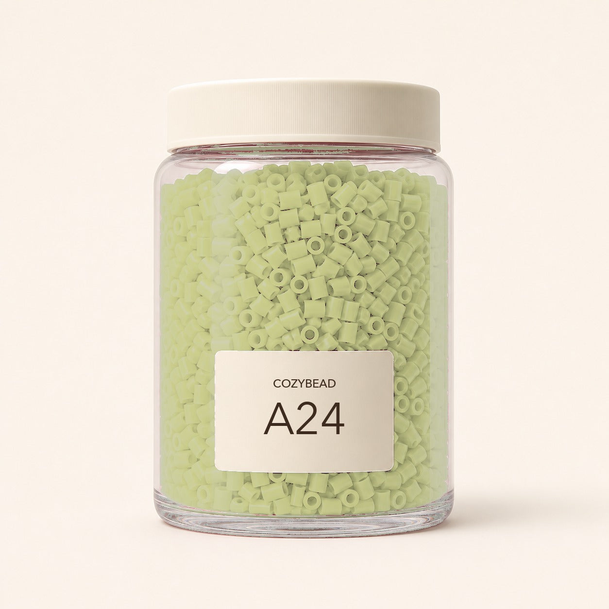 CozyBead A24 MARD single-color fuse beads in a premium clear jar