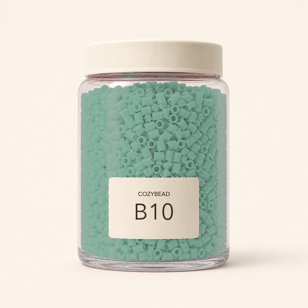 CozyBead B10 MARD single-color fuse beads in a premium clear jar