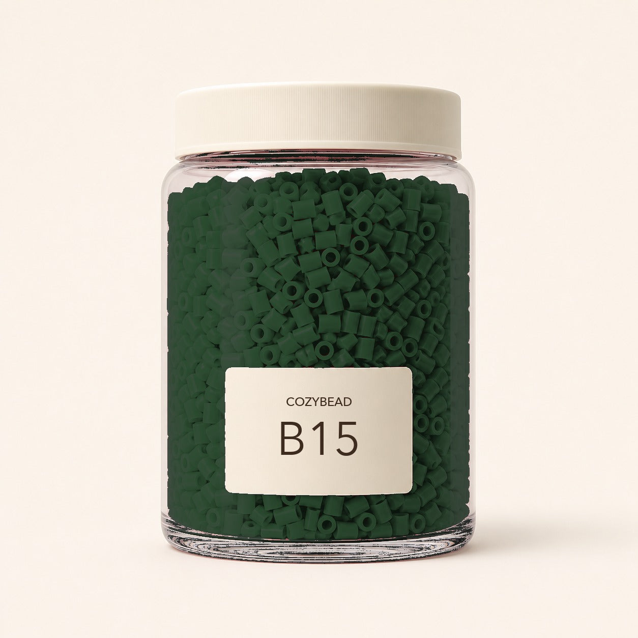 CozyBead B15 MARD single-color fuse beads in a premium clear jar