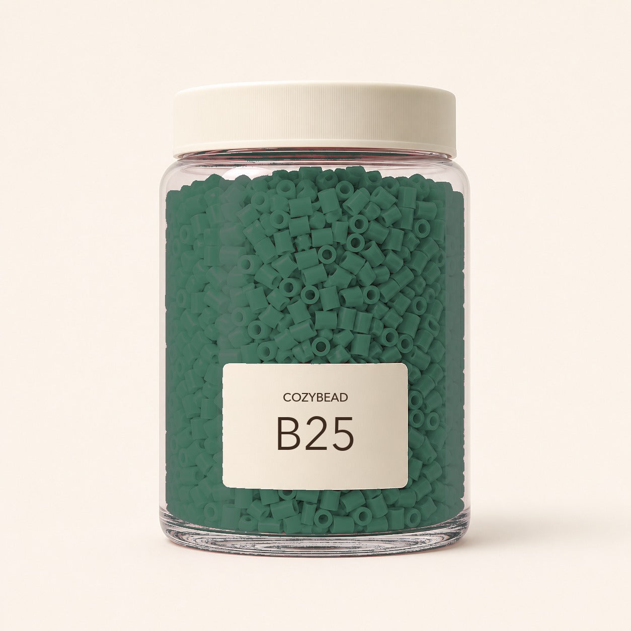 CozyBead B25 MARD single-color fuse beads in a premium clear jar