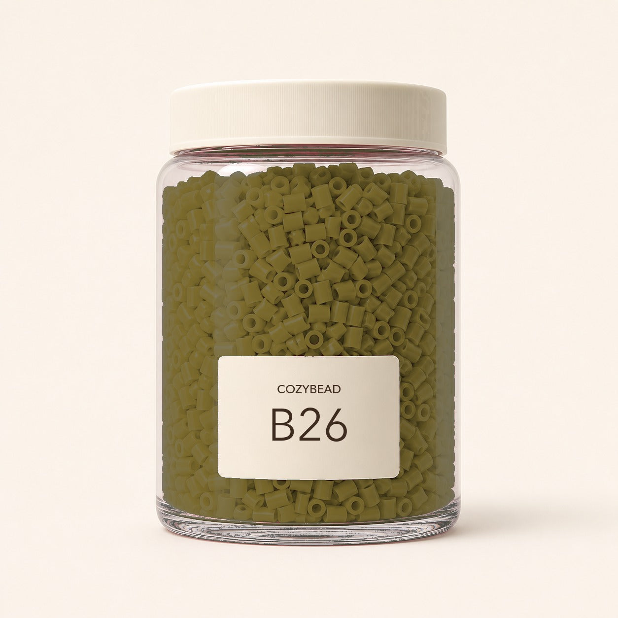 CozyBead B26 MARD single-color fuse beads in a premium clear jar