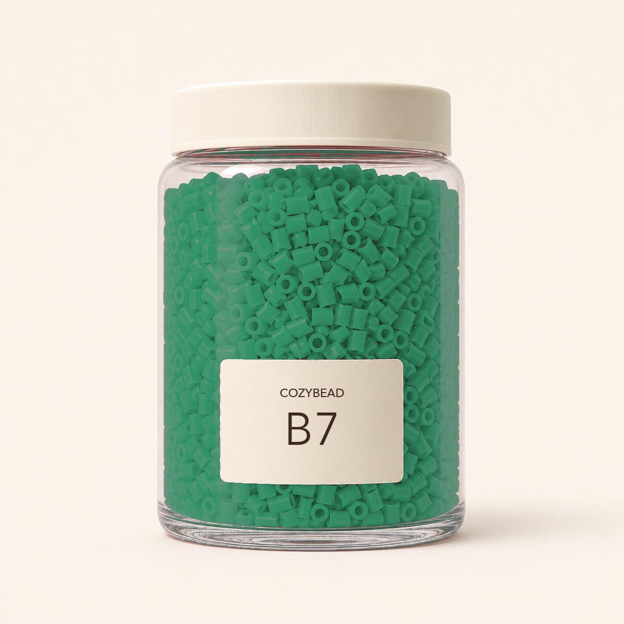 CozyBead B7 MARD single-color fuse beads in a premium clear jar