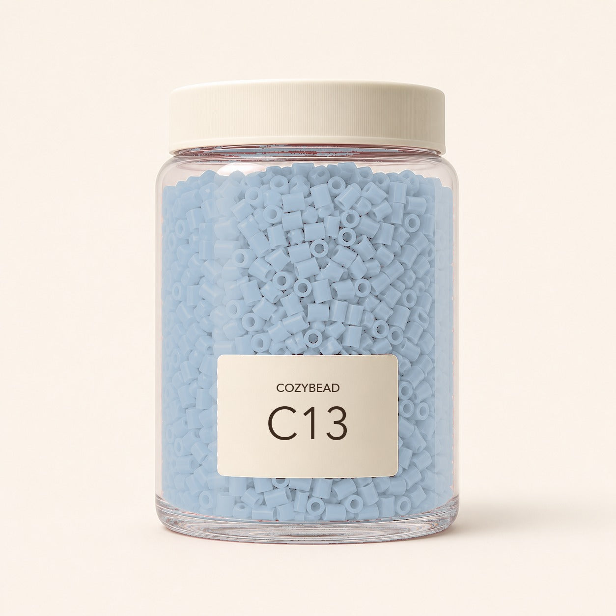 CozyBead C13 MARD single-color fuse beads in a premium clear jar