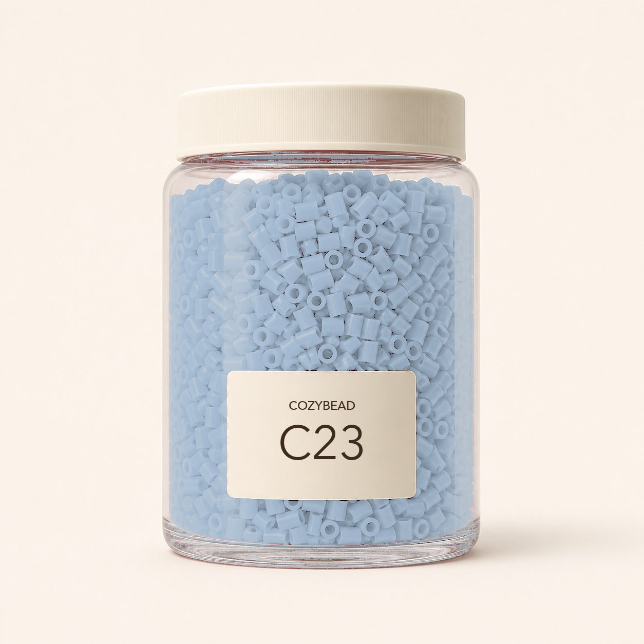CozyBead C23 MARD single-color fuse beads in a premium clear jar