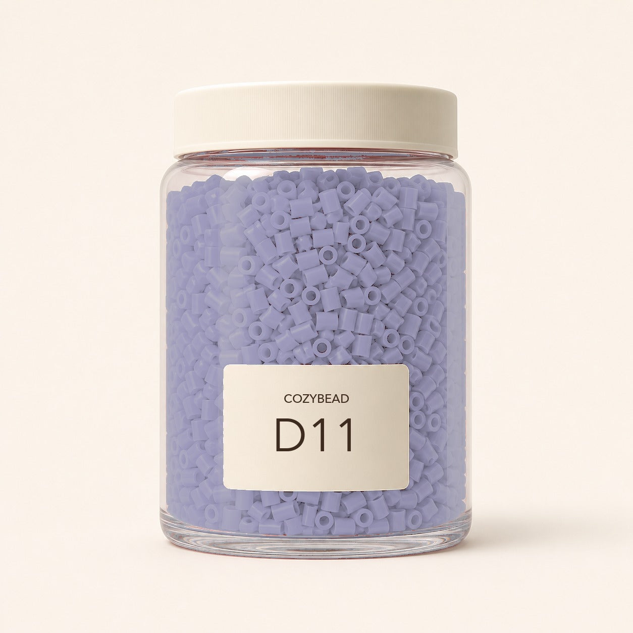 CozyBead D11 MARD single-color fuse beads in a premium clear jar