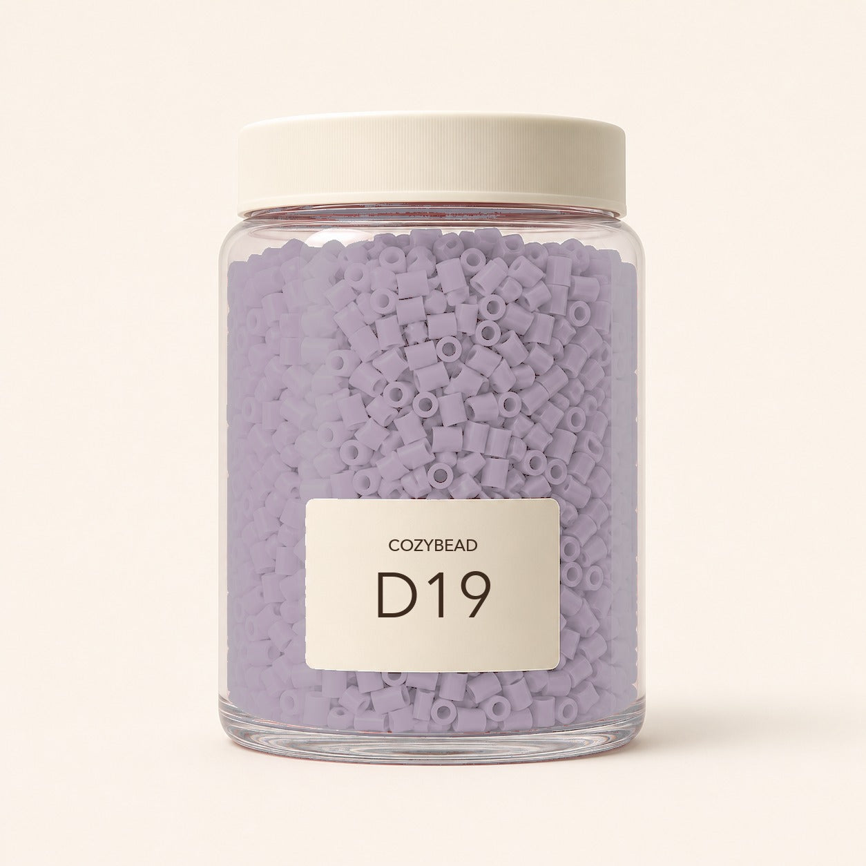 CozyBead D19 MARD single-color fuse beads in a premium clear jar