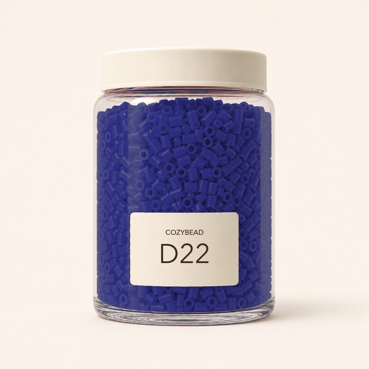 CozyBead D22 MARD single-color fuse beads in a premium clear jar