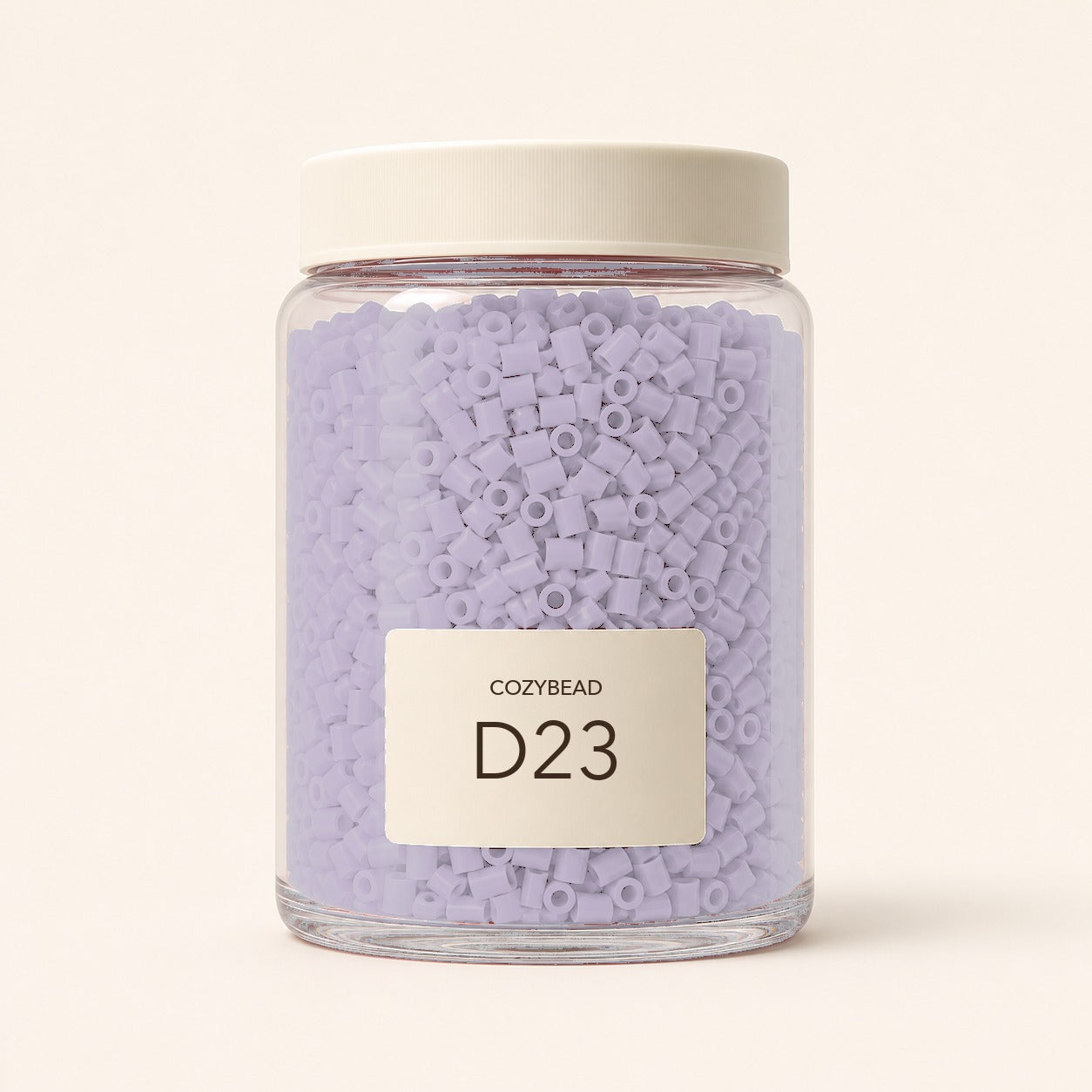 CozyBead D23 MARD single-color fuse beads in a premium clear jar