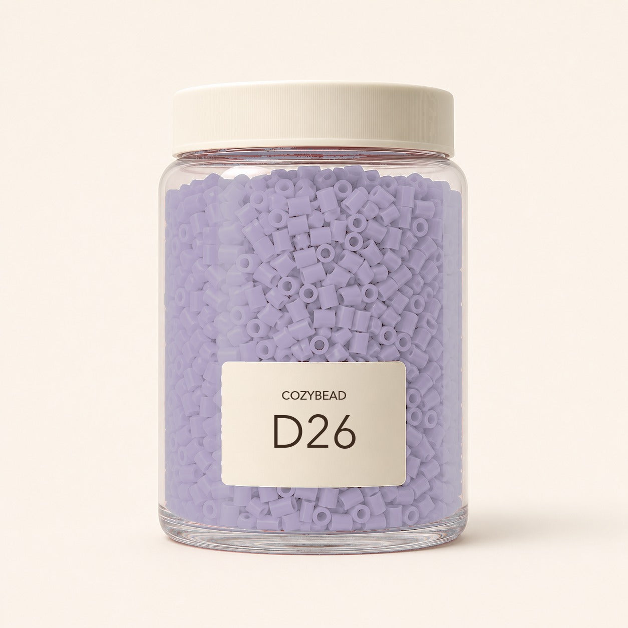 CozyBead D26 MARD single-color fuse beads in a premium clear jar