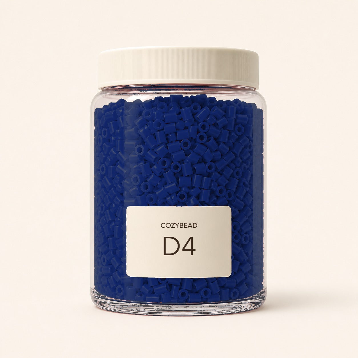 CozyBead D4 MARD single-color fuse beads in a premium clear jar
