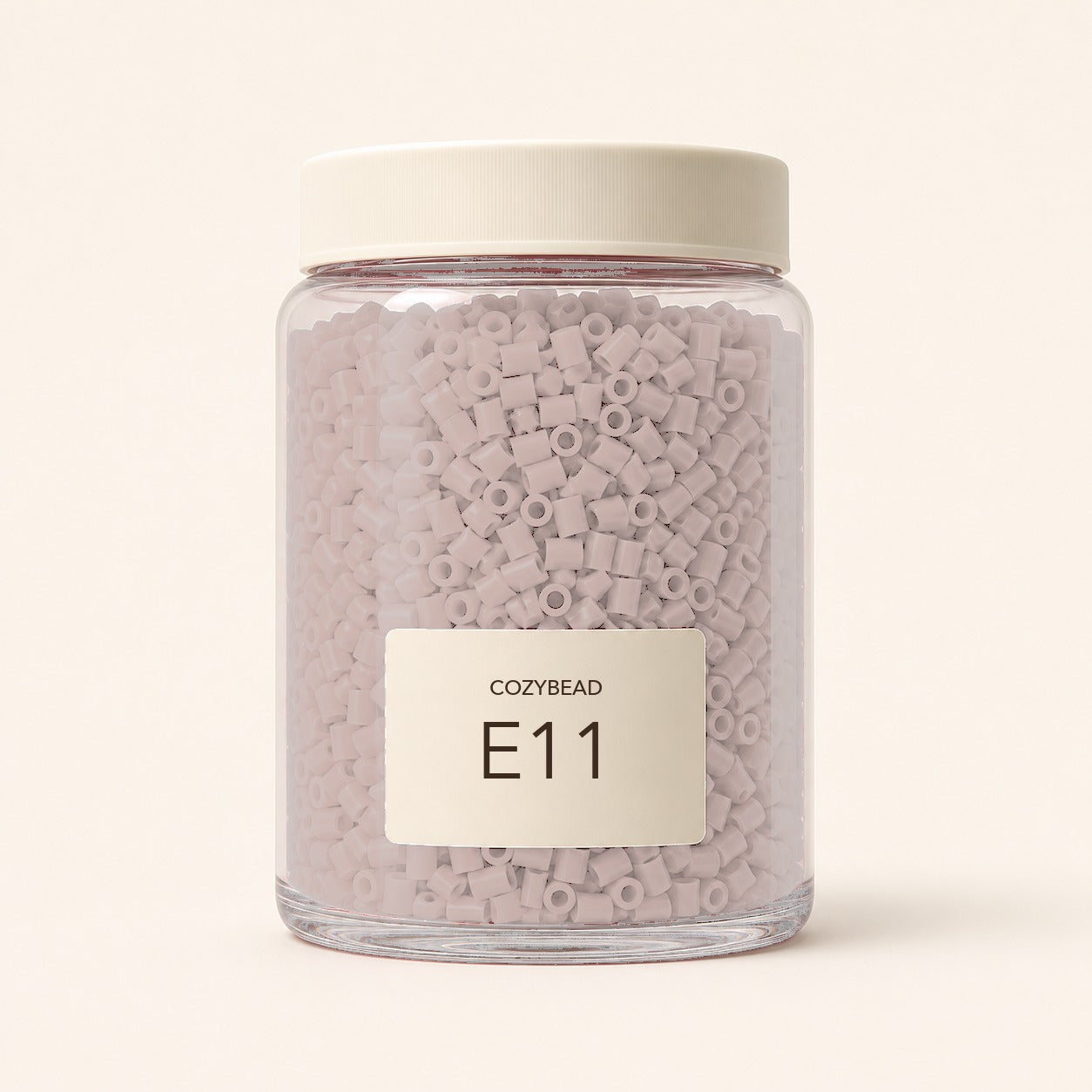 CozyBead E11 MARD single-color fuse beads in a premium clear jar