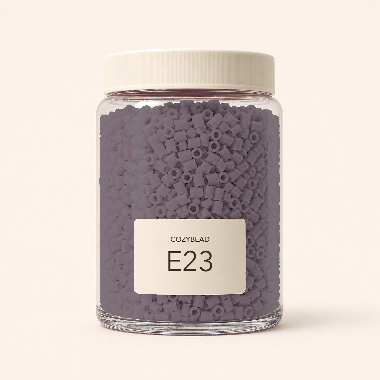 CozyBead E23 MARD single-color fuse beads in a premium clear jar