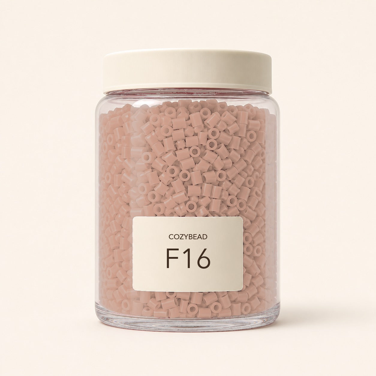 CozyBead F16 MARD single-color fuse beads in a premium clear jar