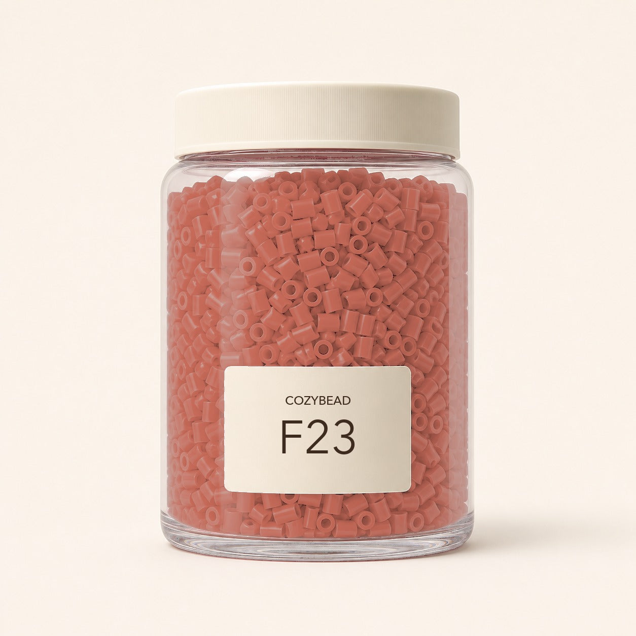 CozyBead F23 MARD single-color fuse beads in a premium clear jar