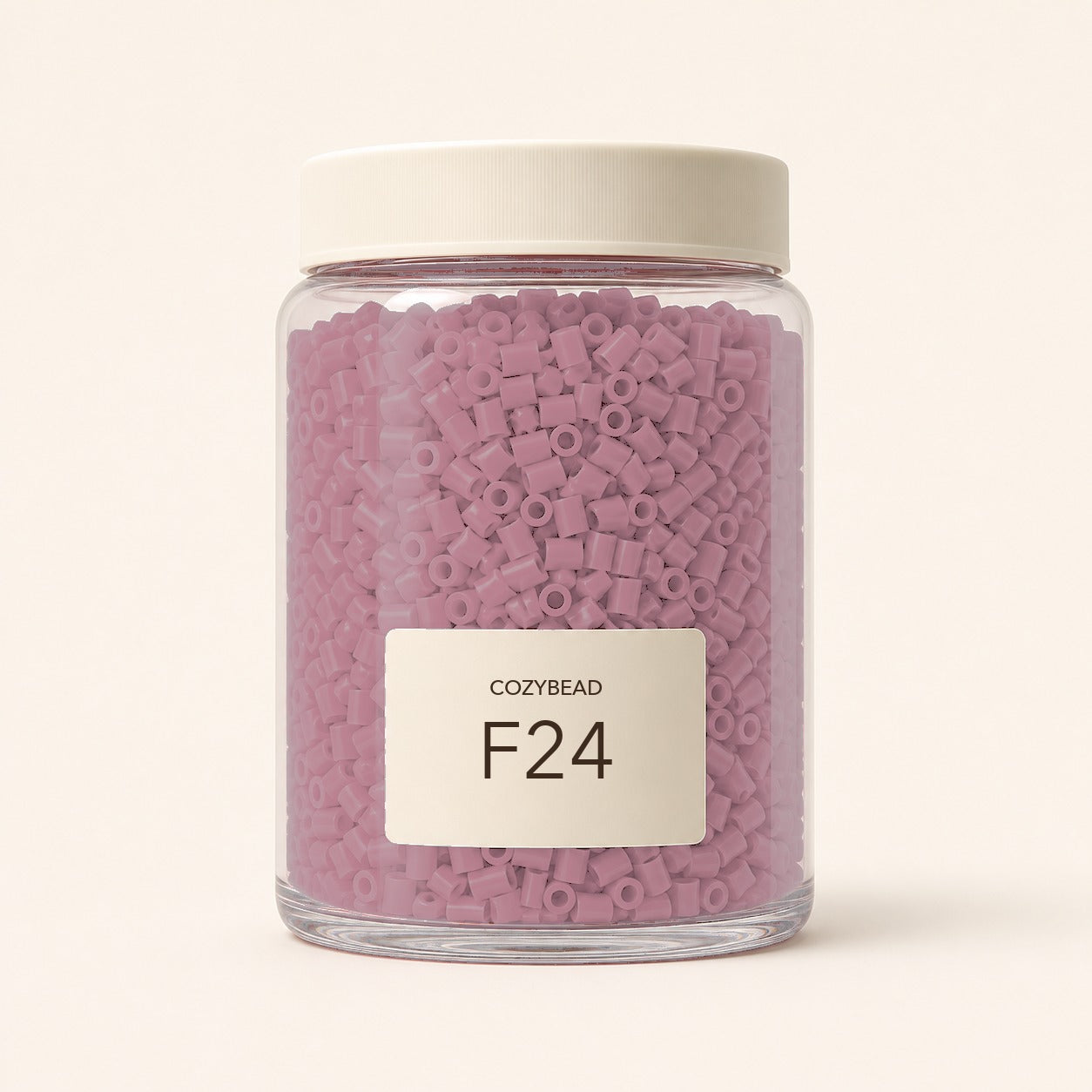 CozyBead F24 MARD single-color fuse beads in a premium clear jar