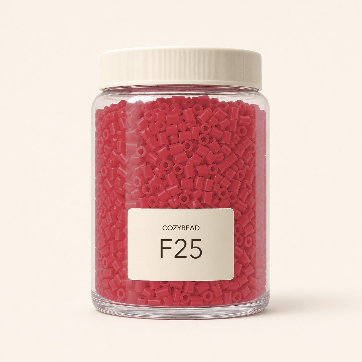 CozyBead F25 MARD single-color fuse beads in a premium clear jar