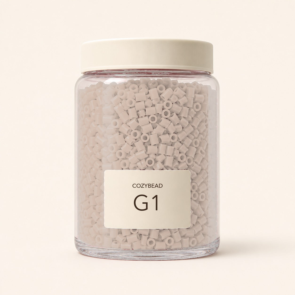CozyBead G1 MARD single-color fuse beads in a premium clear jar
