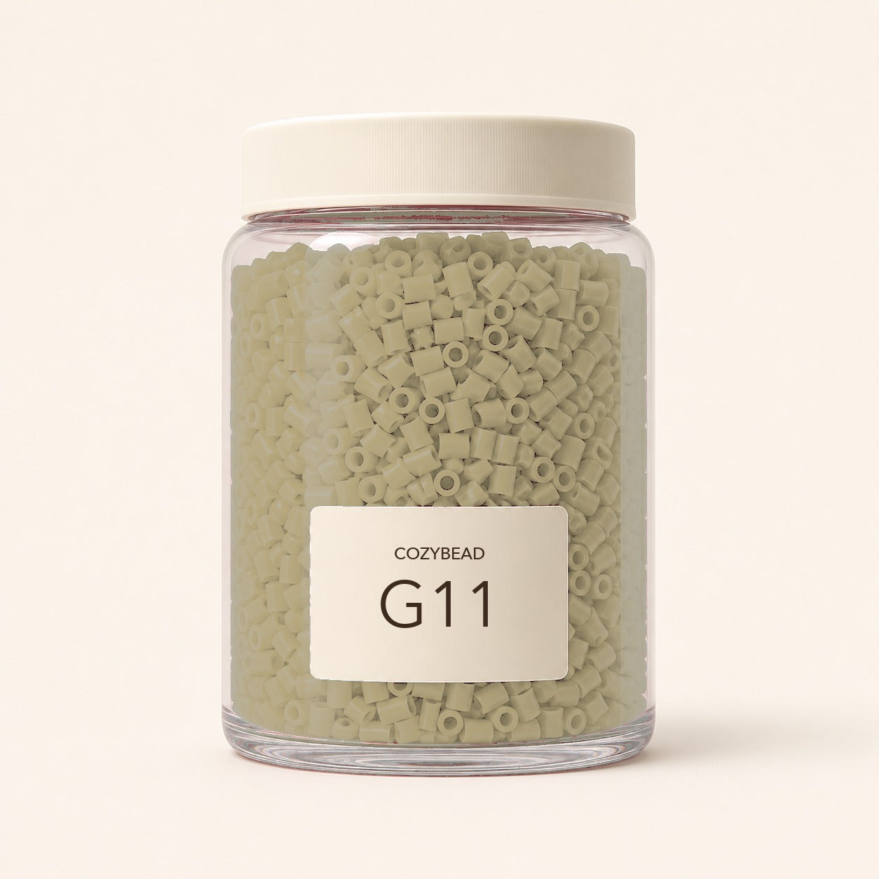 CozyBead G11 MARD single-color fuse beads in a premium clear jar