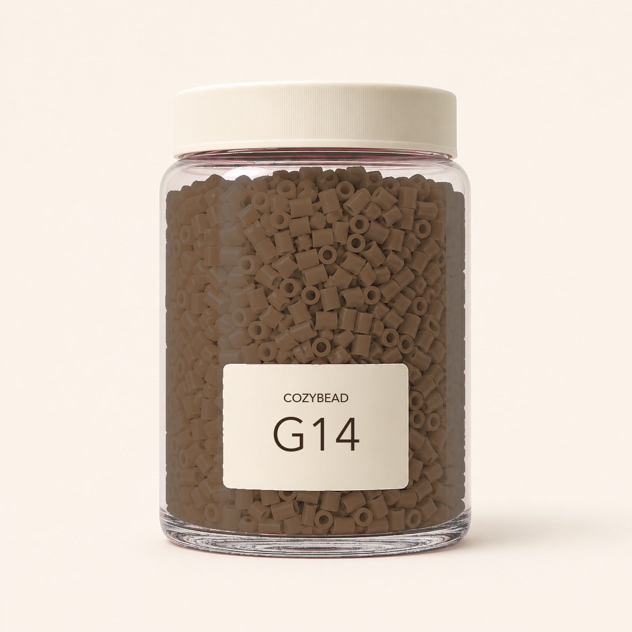 CozyBead G14 MARD single-color fuse beads in a premium clear jar