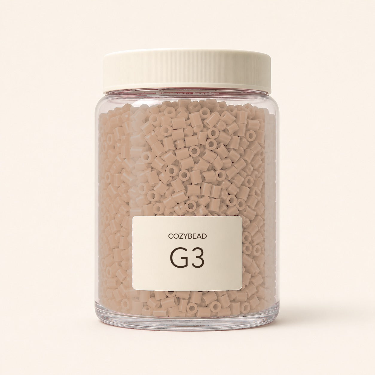 CozyBead G3 MARD single-color fuse beads in a premium clear jar