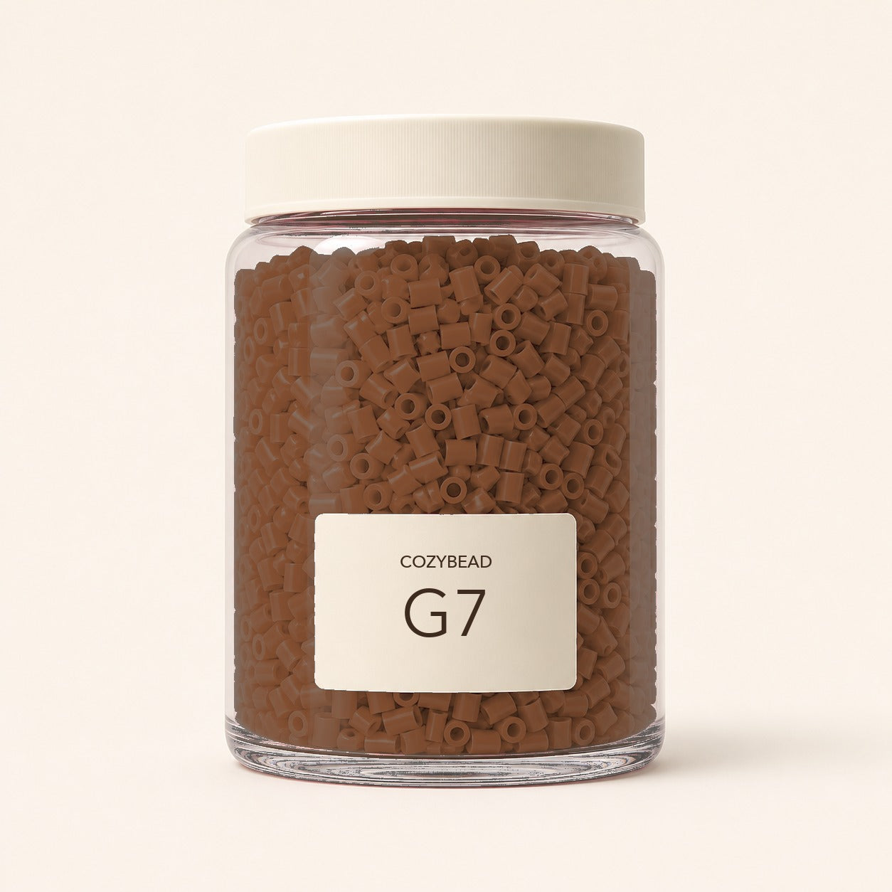 CozyBead G7 MARD single-color fuse beads in a premium clear jar