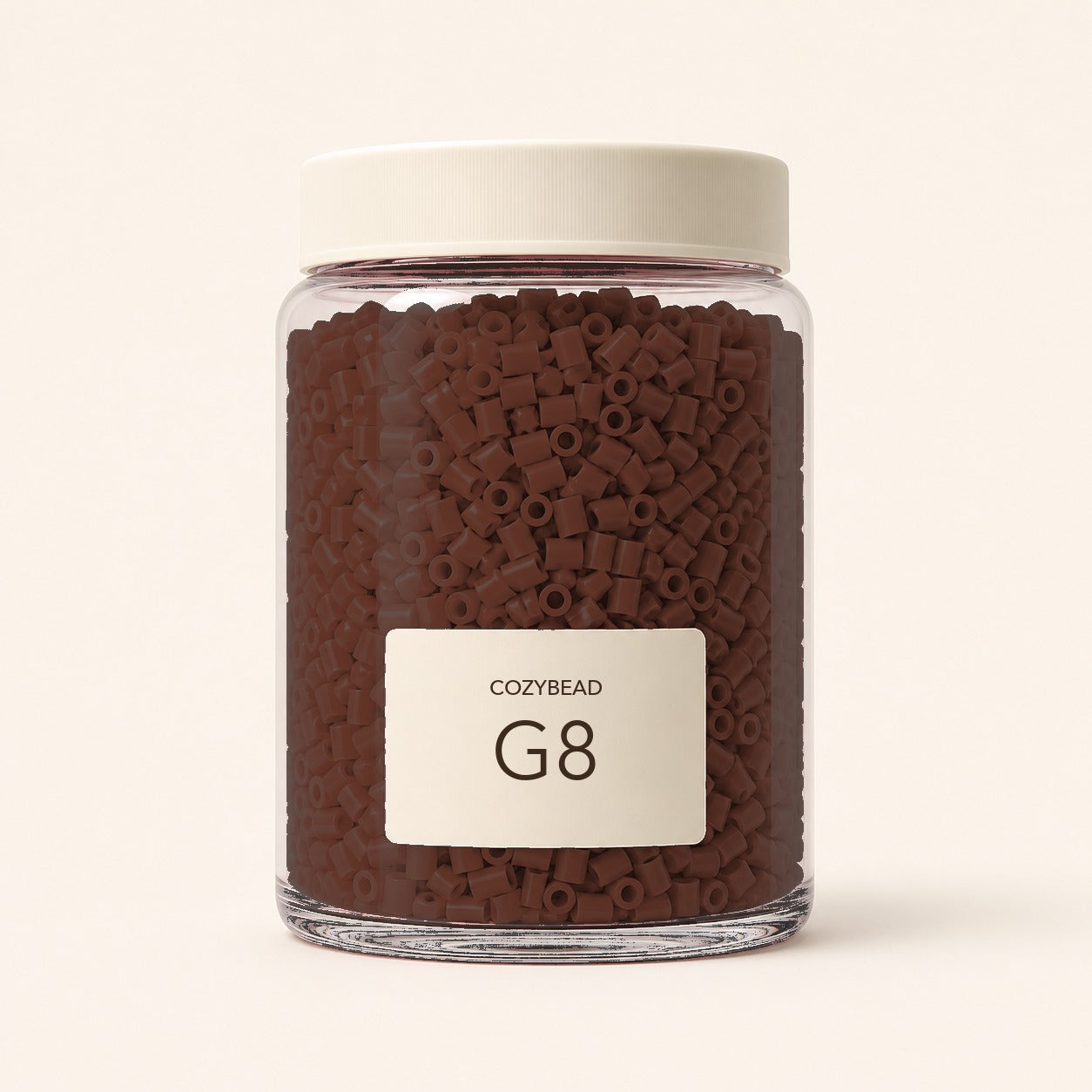 CozyBead G8 MARD single-color fuse beads in a premium clear jar