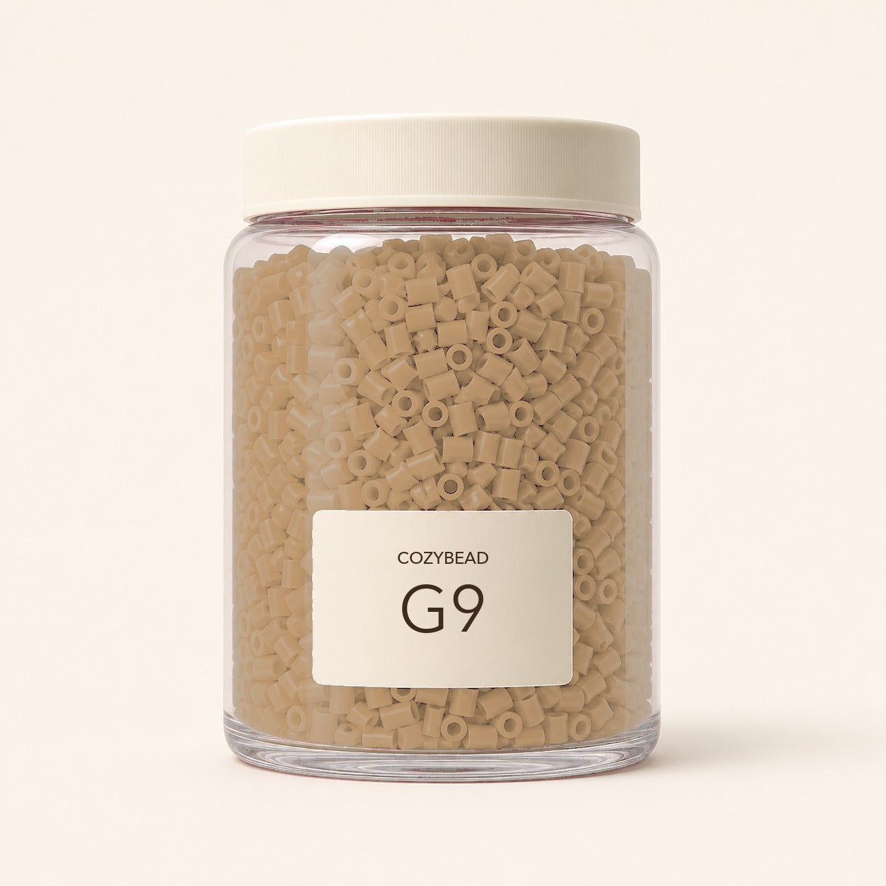 CozyBead G9 MARD single-color fuse beads in a premium clear jar