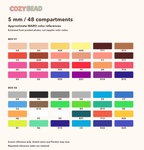 CozyBead 5 mm 48-color bead set color reference