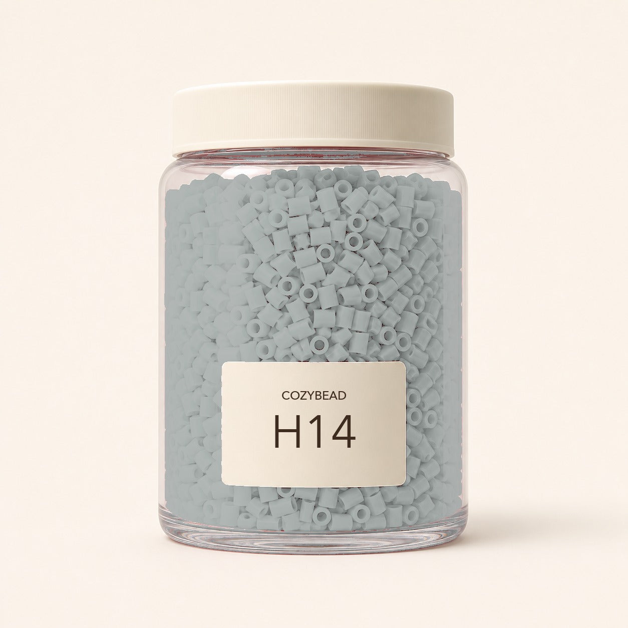 CozyBead H14 MARD single-color fuse beads in a premium clear jar