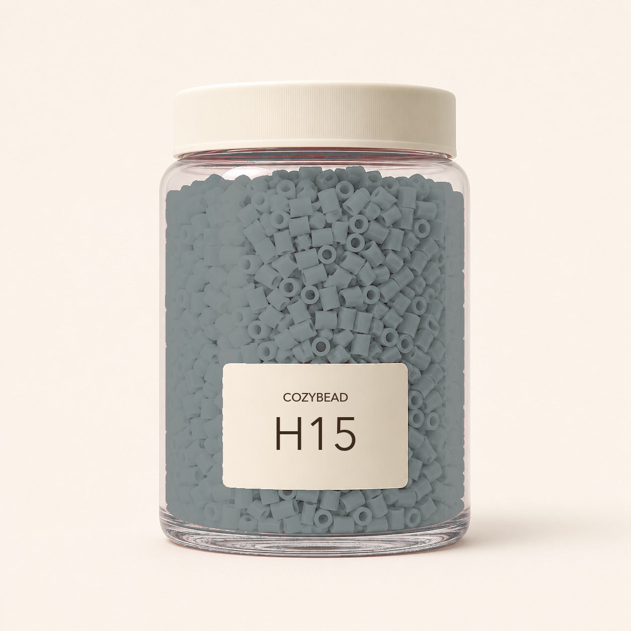 CozyBead H15 MARD single-color fuse beads in a premium clear jar