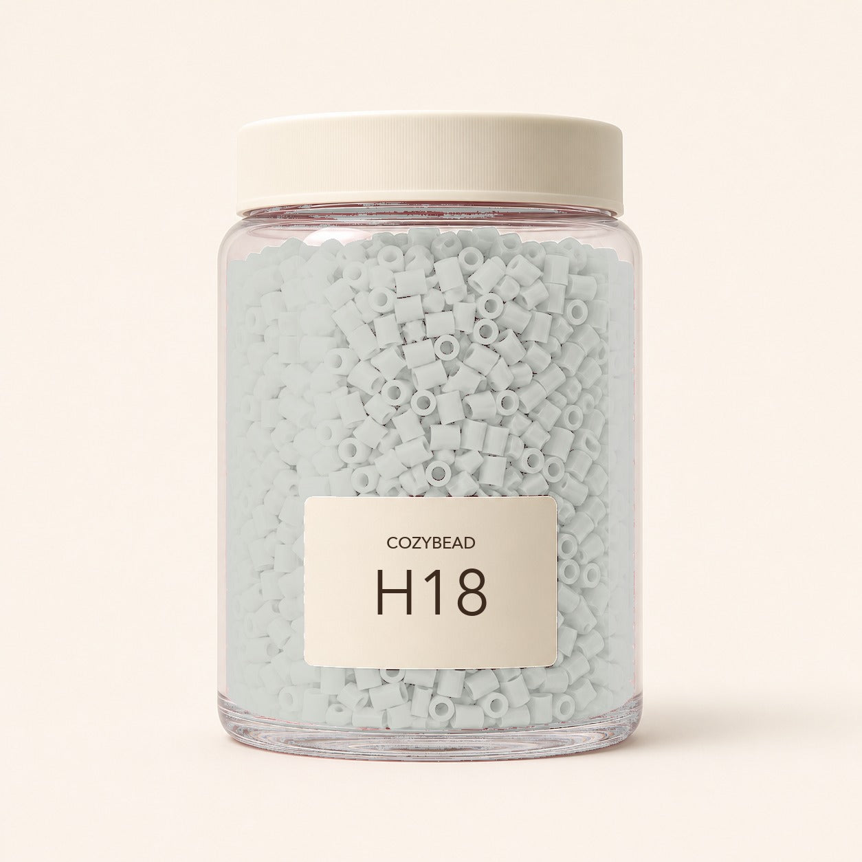 CozyBead H18 MARD single-color fuse beads in a premium clear jar