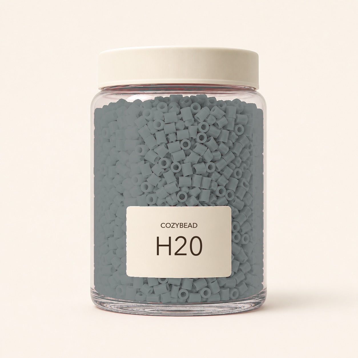 CozyBead H20 MARD single-color fuse beads in a premium clear jar