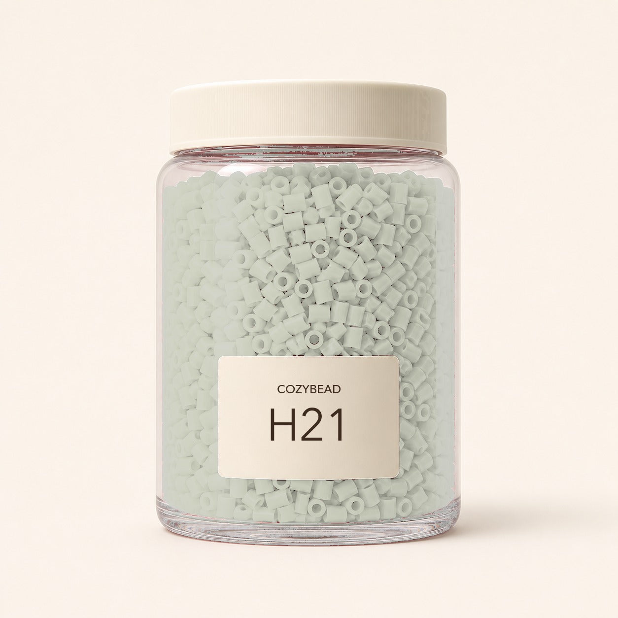 CozyBead H21 MARD single-color fuse beads in a premium clear jar