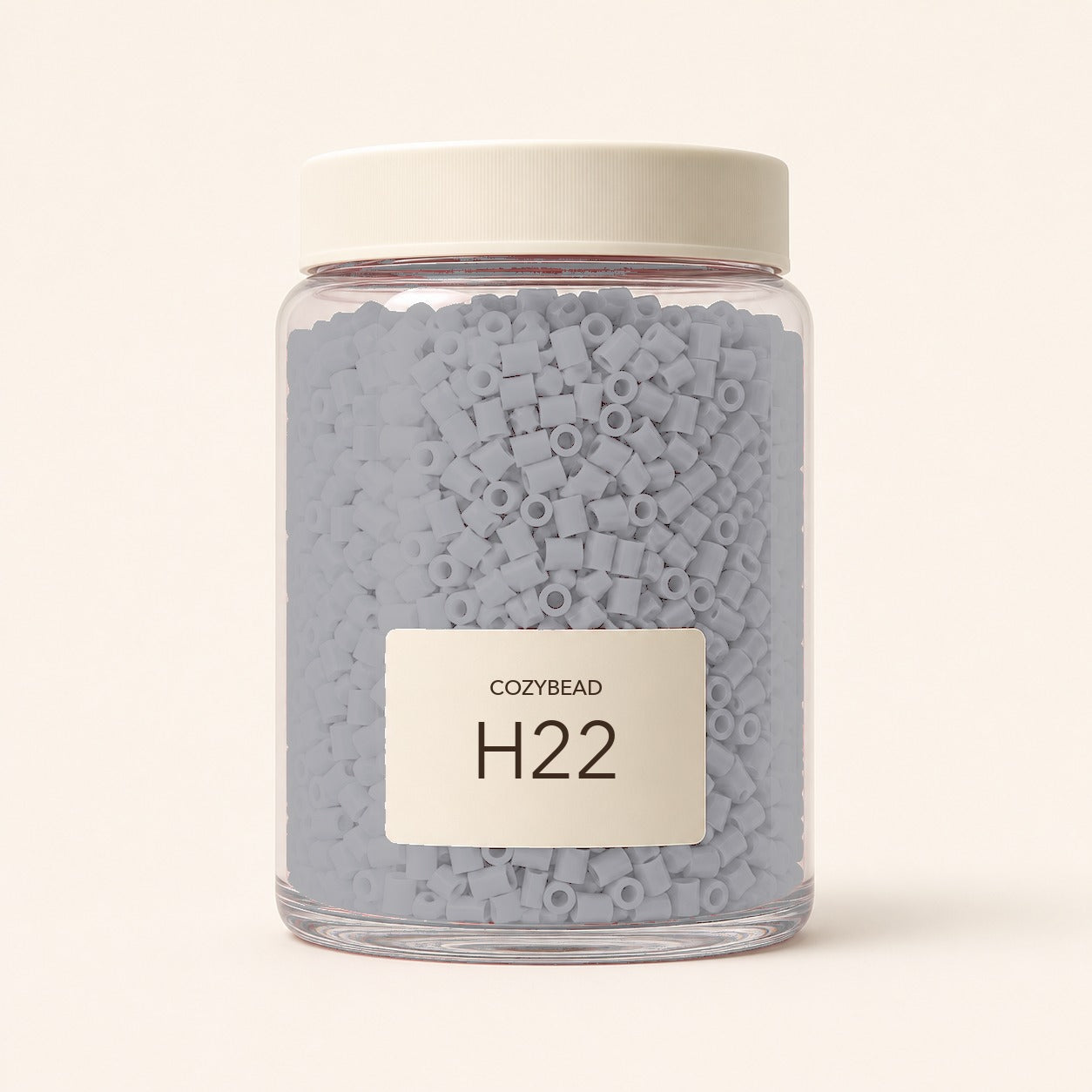 CozyBead H22 MARD single-color fuse beads in a premium clear jar