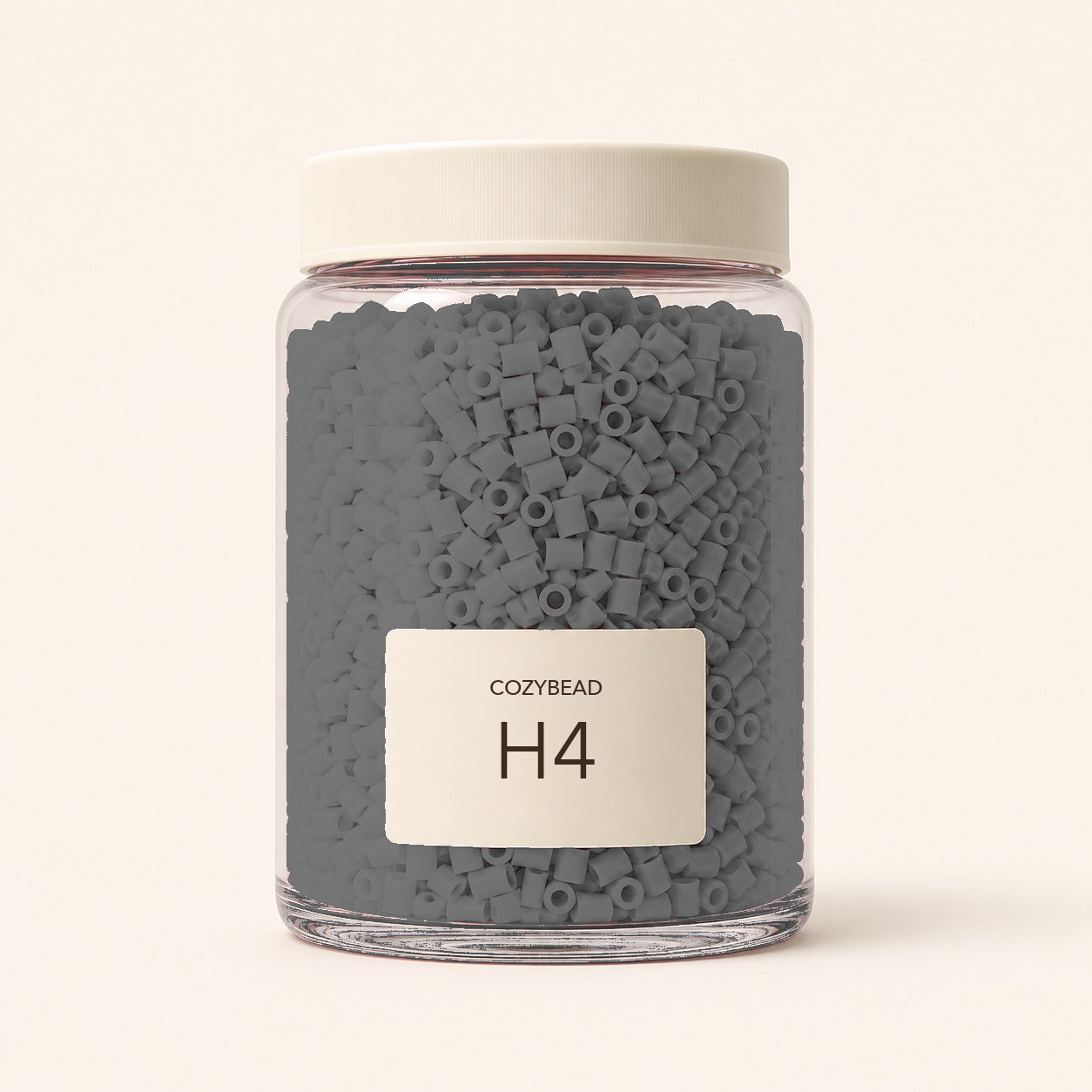 CozyBead H4 MARD single-color fuse beads in a premium clear jar