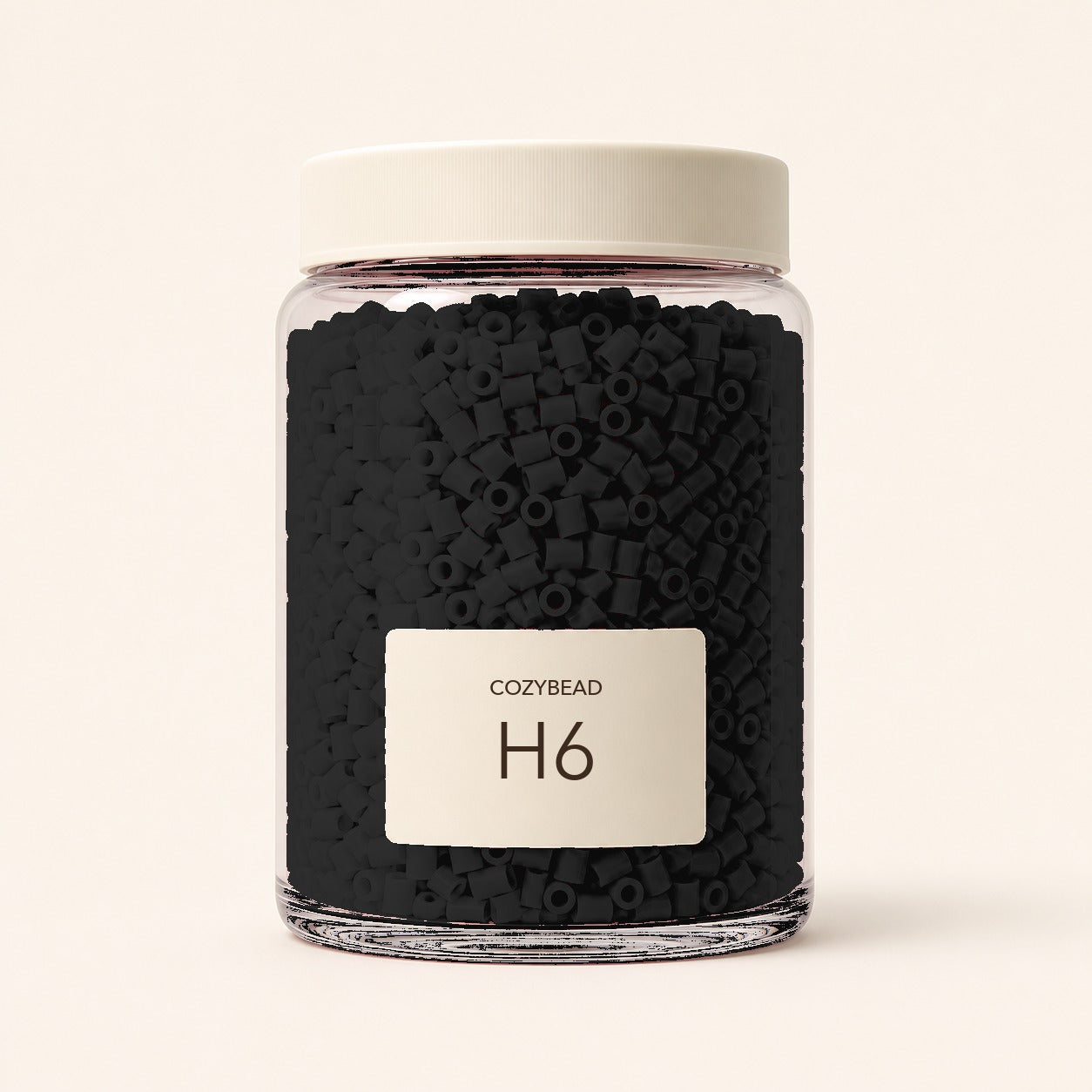 CozyBead H6 MARD single-color fuse beads in a premium clear jar