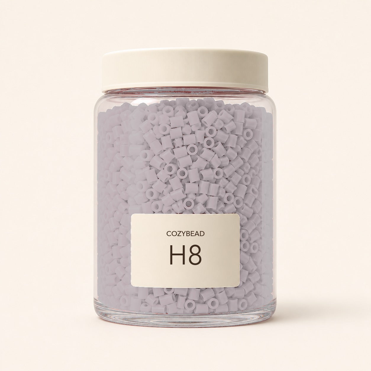 CozyBead H8 MARD single-color fuse beads in a premium clear jar