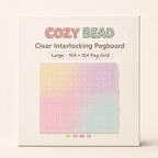CozyBead large clear interlocking pegboard — packaging front