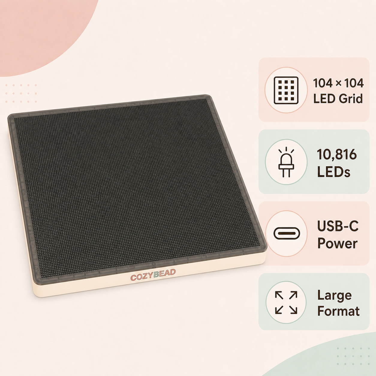CozyBead Large Smart LED Bead Board — specifications