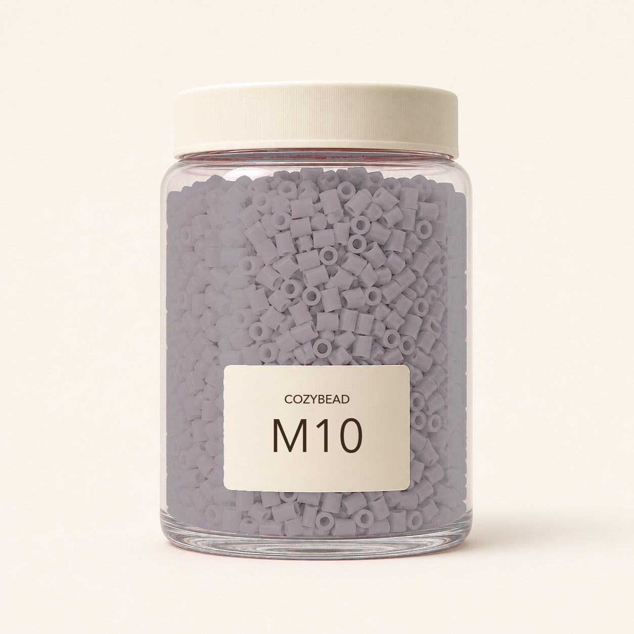 CozyBead M10 MARD single-color fuse beads in a premium clear jar