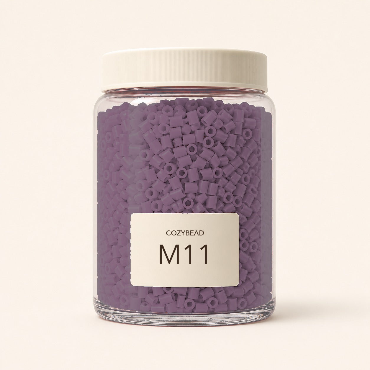 CozyBead M11 MARD single-color fuse beads in a premium clear jar