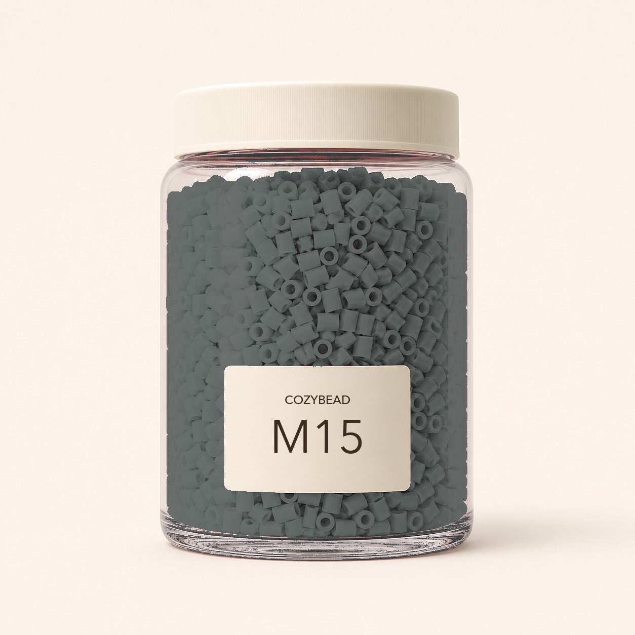 CozyBead M15 MARD single-color fuse beads in a premium clear jar